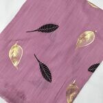 Gold Leaf Lawn Scarf - Rosy Pink