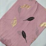 Gold Leaf Lawn Scarf - Tea Pink