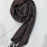 Silk Printed Scarf - Chocolate Brown