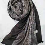 Sky Cashmere Self Printed Scarf - Brown