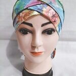 Printed Criss Cross Tie Back Bonnet - Print 10