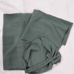 Plain Three Piece Matching Hijab Set - Fern Green