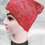 Lace Hijab Band - Red