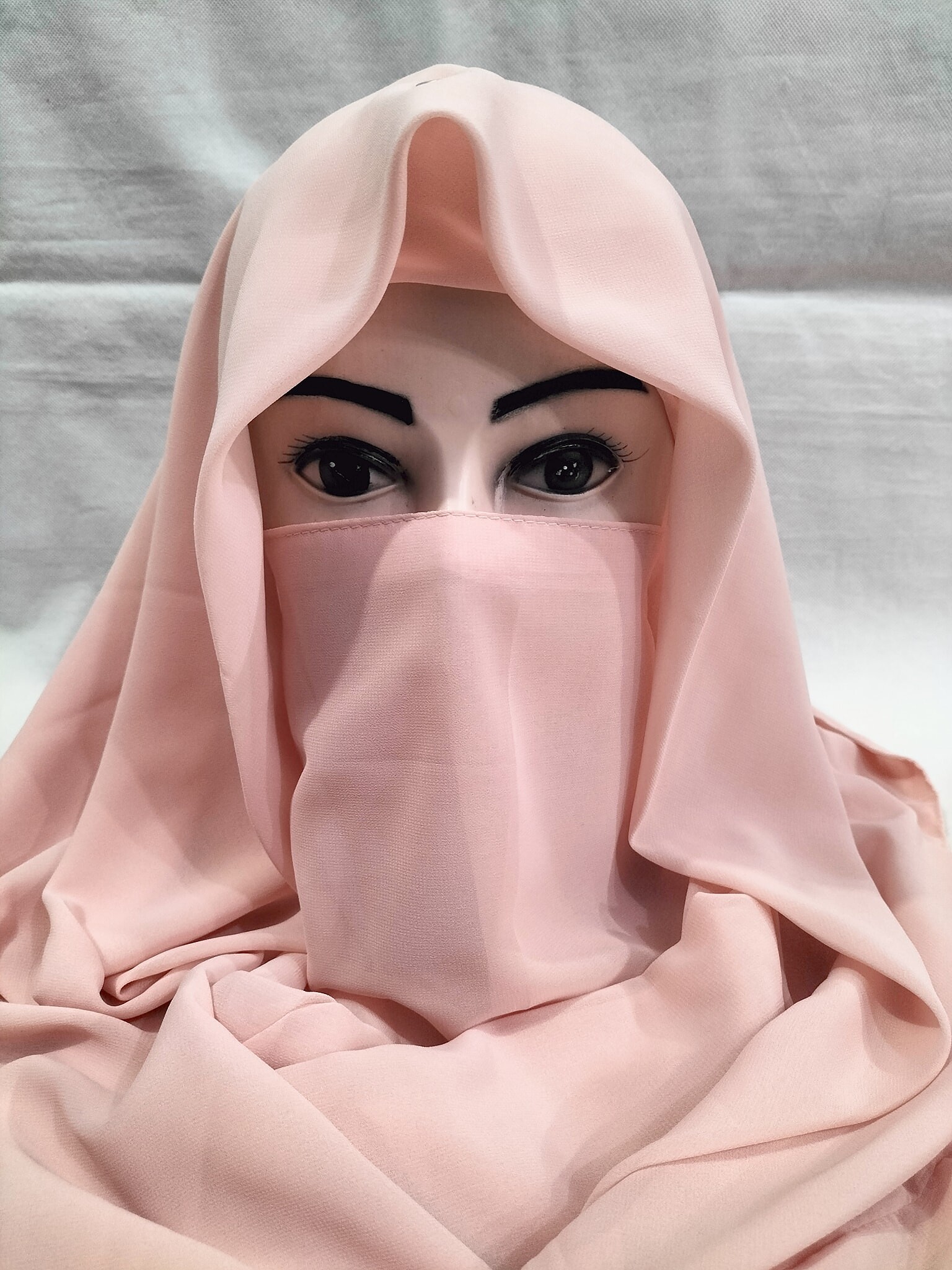 Plain Niqab Ready To Wear Peach Suzain Hijabs