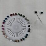 Pins Wheel - Crystal Stones