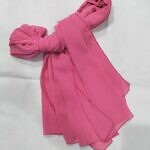 Plain Chiffon Scarf - Rose Pink