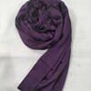 Crinkle Silk Scarf - Eggplant