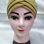 Shimmer Criss Cross Tie Back Bonnet - Golden