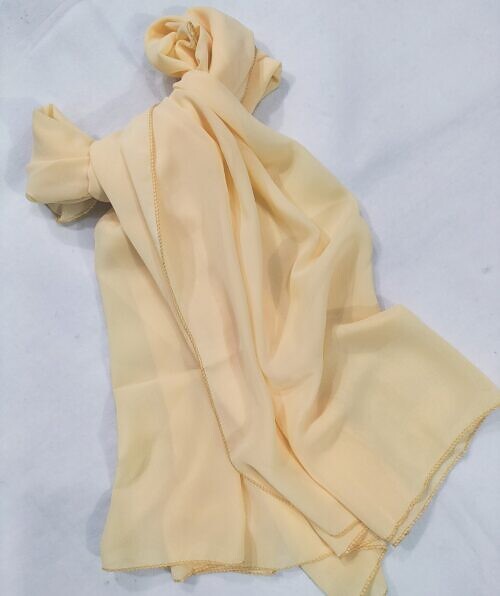 plain chiffon scarf vanilla