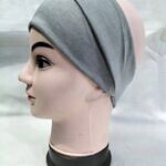 Cotton Jersey Bandana Head Band - Grey