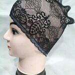 Lace Hijab Band - Black (Design 3)