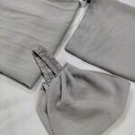 Plain Three Piece Matching Hijab Set - Dirty Grey