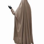 Plain Jilbab Abaya - Coffee