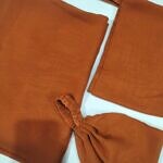 Plain Three Piece Matching Hijab Set - Caramel Brown