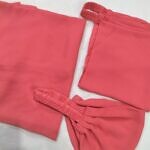 Plain Three Piece Matching Hijab Set - Coral Orange