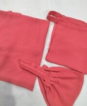 Plain Three Piece Matching Hijab Set - Coral Orange