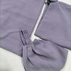 Plain Three Piece Matching Hijab Set - Dirty Purple