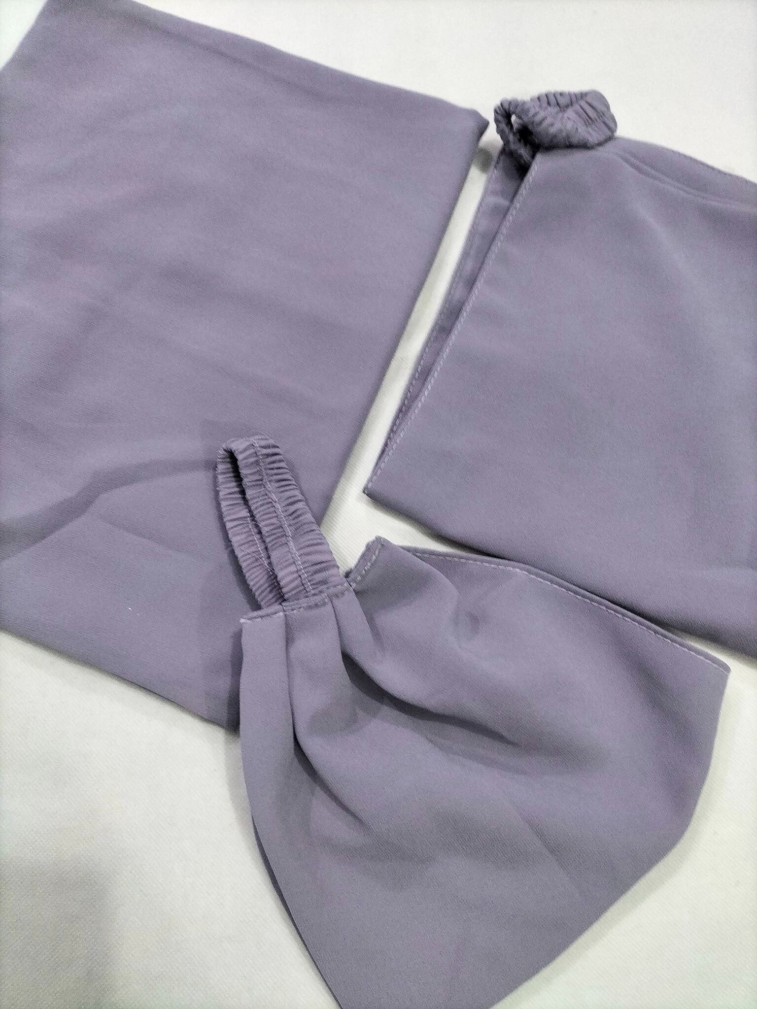 Plain Three Piece Matching Hijab Set - Dirty Purple - SuZain Hijabs