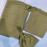 Plain Three Piece Matching Hijab Set - Olive Green