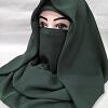 Plain Niqab Ready to Wear - Hunter Green