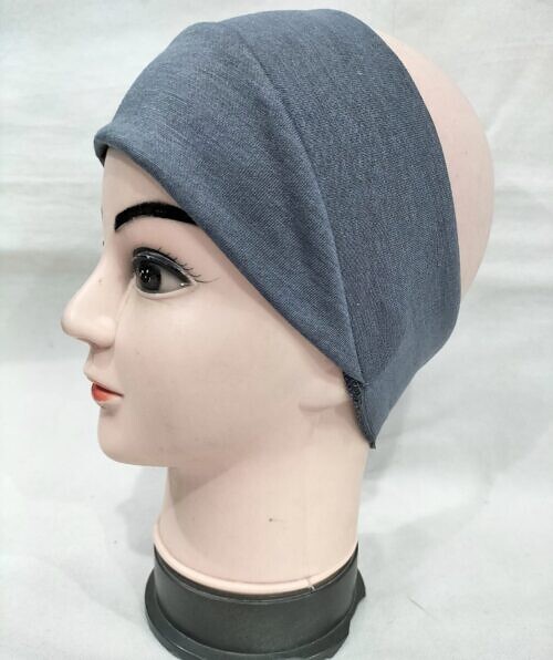 cotton jersey bandana head band dark grey