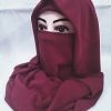 Plain Niqab Ready to Wear - Maroon