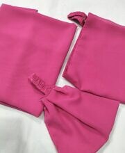 Plain Three Piece Matching Hijab Set - Rose Pink