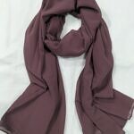 Plain Maxi Chiffon Scarf - Dirty Brown