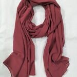 Plain Maxi Chiffon Scarf - Rust