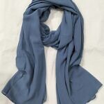 Plain Maxi Chiffon Scarf - Steel Grey