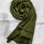 Crinkle Silk Scarf - Commando Green