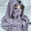 Plain Niqab Ready to Wear - Dirty Purple