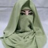 Plain Niqab Ready to Wear - Pista Green