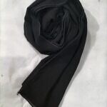 Plain Square Chiffon Scarf – Jet Black in Formal Chiffon