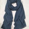 Plain Maxi Chiffon Scarf - Navy Blue