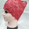 Lace Hijab Band - Red (Design 2)
