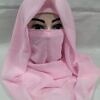 Plain Niqab Ready to Wear - Baby Pink