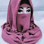 Plain Niqab Ready to Wear - Dark Tea Pink