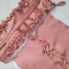 Crown Crinkle Silk Hijab Set - Pink