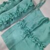 Crown Crinkle Silk Hijab Set - Turquoise