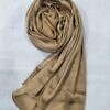 Crinkle Silk Scarf - Camel