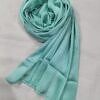 Crinkle Silk Scarf - Cyan