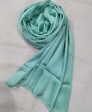 Crinkle Silk Scarf - Cyan