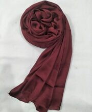 Crinkle Silk Scarf - Maroon