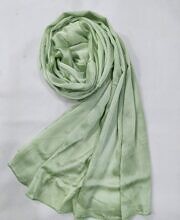 Crinkle Silk Scarf - Pista Green