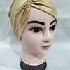 Shimmer Side Parting Full Hijab Cap - Golden