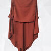 Single Layer Khimar with Niqab Ready to Wear - Chocolate Brown