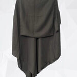 Single Layer Khimar with Niqab Ready to Wear - Dark Grey