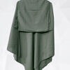 Single Layer Khimar with Niqab Ready to Wear - Moss Green