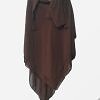 Three Layer Khimar with Niqab Ready to Wear - Brown